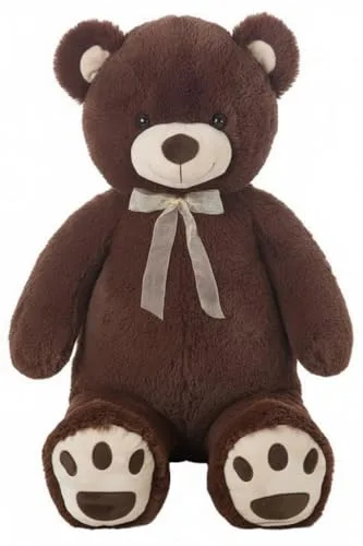Creaciones Llopis - Oso de Peluche Gigante 100 cm Altura – Peluche XXL Súper Suave – Diferentes Modelos. (Marrón Oscuro)