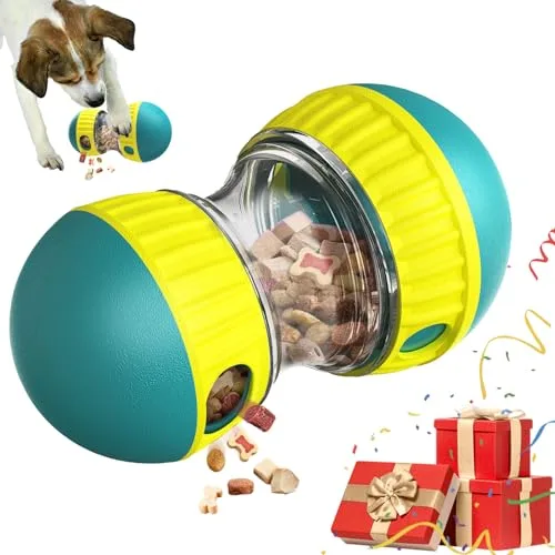 Dufuso Juguete Interactivo para Perros, Juguete Indestructible para Cachorros, Alimentador Lento para Perro Mejora la Digestión, Dispensador de Comida para Razas Grandes y Medianas - Verde