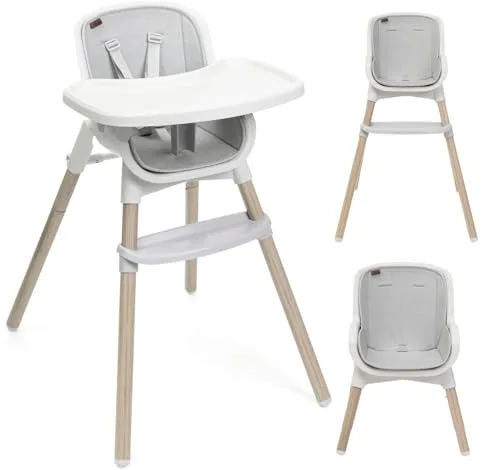 Chicco Zest Plus Trona evolutiva para niños de 6 meses a 40 kg, plegable y con asiento lavable, con acolchado incluido, cinturón de 5 puntos y bandeja extraíble, ligera y compacta