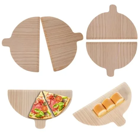 HJYDGJ Juego de 4 palas para pizza, 28 cm x 17 cm x 0,4 cm, rústica, pala para pizza, pala para pizza