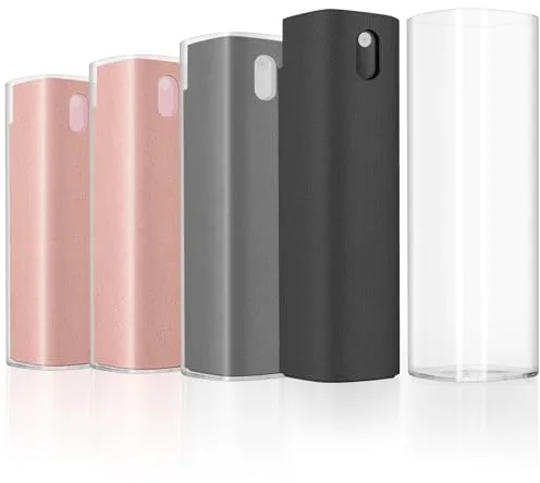 Nefuo Limpiador de Pantallas 4 Unidades, 3 en 1 Screen Cleaner Spray Gamuza de Microfibra, Kit de Limpia Pantallas para Todos Teléfonos, Portátiles, Tabletas, Monitores TV, Pantallas Automóviles