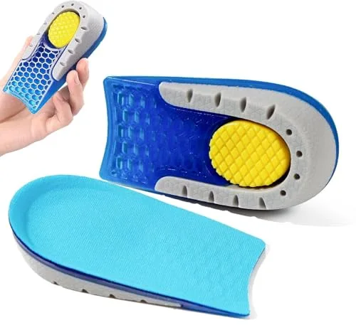 AINIUNIU 1 par Plantillas de Gel para Aumento Altura, Plantillas Altura Hombre y Mujer, Pies Talones Soporte y Amortiguación de Impactos, Plantilla de Elevación Antideslizante Transpirable, 2,5cm