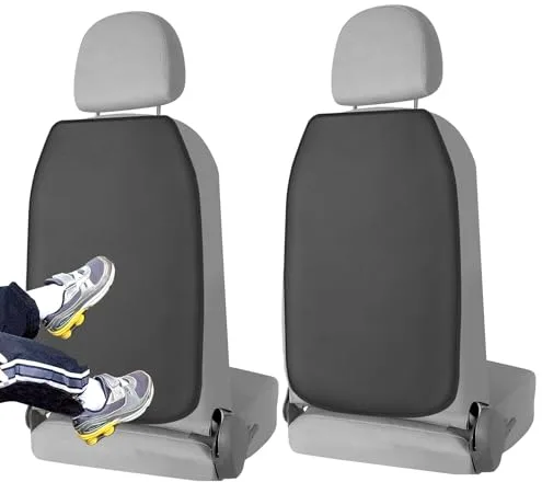 Romon Organizador Asiento Coche, 2 Piezas Protector Silla Coche Bebe, Protectores de Asiento Coche Niños, Universal Protector Respaldo Asiento Coche Impermeable Antisuciedad para Cachorro Bebe, Negro