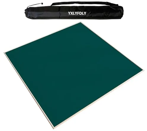YXLYFDLY Tapete grande de Mahjong con respaldo de goma, mantel suave y antideslizante, tapete de mesa para Mahjong, Paigow, Poker, cartas y juegos de mesa (verde, 90 cm)