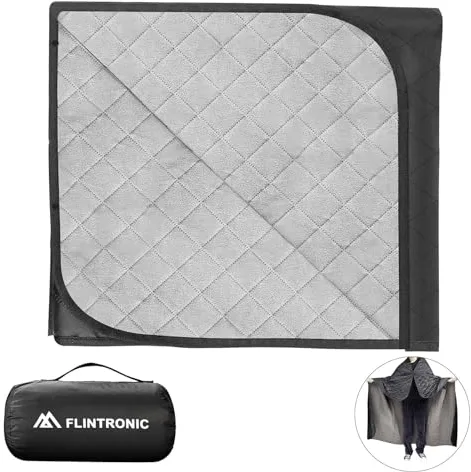 flintronic Manta de Picnic Impermeable, 200x145cm Manta de Forro Polar y Cálida para Exteriores, Plegable y Resistente al Viento, con Botón a Presión, para Camping, al Aire Libre, Senderismo, Viajes