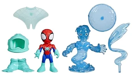 Marvel Spidey y Sus increíbles Amigos Water-Webs Spidey y Hydro-Man Juguetes, Figuras de acción de 7,6 cm, Juguetes de superhéroes para niños a Partir de 3 años.