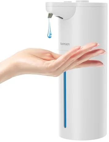 Dispensador de Jabón Automático Sin Contacto, Ajuste Físico Sencillo, Dispensador Jabón Baño y Cocina de Bajo Consumo, Automático para Baño y Cocina, Sin Contacto