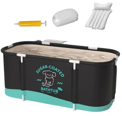 Bañera portátil para cabina de ducha, bañera de pie, 45.3 x 23.6 x 19.7 pulgadas, bañera de hidromasaje, bañera de hielo, baño familiar separado, bañera de spa caliente para cabina de ducha