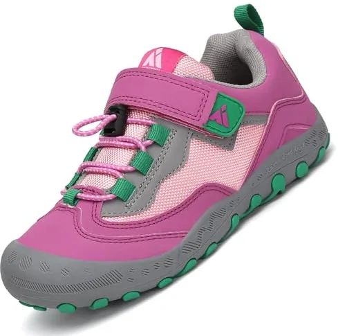 Mishansha Unisex Ligero Zapatillas de Deporte para Niños Niñas Sneakers Transpirable Cómodos Zapatos Casuales, Flexible Rosa 33