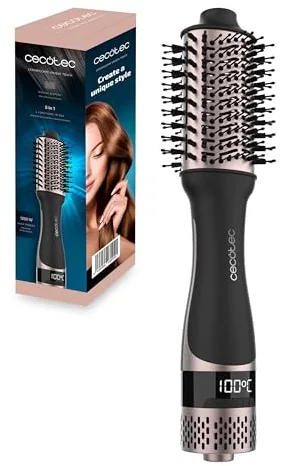 Cecotec Cepillo de Aire 5 En 1 Ceramiccare Unique Triangle. Potencia 1200W, Cabezal Cerámico, 5 En 1, Cable 360º, Tecnología Iónica, Peinados Rápidos, Sin Frizz, Estilo Profesional, Volumen Radiante