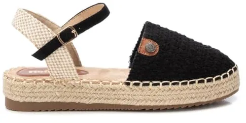 REFRESH - Sandalias con Cuña Mujer Negro - Calzado Cómodo y Versátil - Moda Casual - Modelo 17273102 (Talla 38)