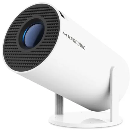 Proyector Portátil con, Mini Proyector 4k 1080P Full HD Soporte 200ANSI 8000L, Videoproyector WiFi 5G BT 5.4, Cine Projector 180 ° Se Puede Girar para TV Stick