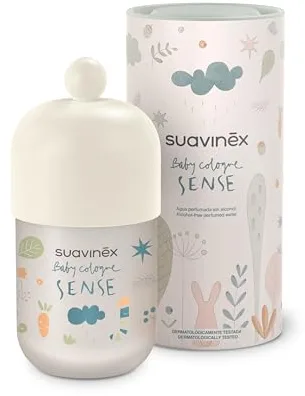 Suavinex, Baby Cologne Sense, Colonia Sin Alcohol para Bebés y Niños, Agua Perfumada, Dermatológicamente Testada, Apta Pieles Sensibles, Origen Sostenible, 94% Ingredientes de Origen Natural, 100 ml