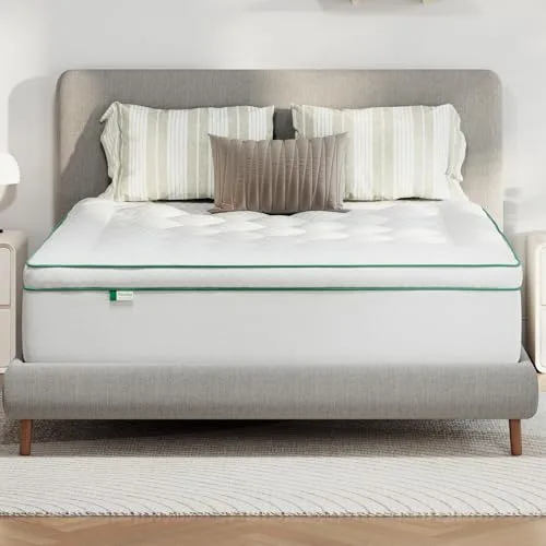 Novilla Sobrecolchon 135 x 190 cm, Topper Colchón de Microfibra Super Suave Calidad de Hotel de Microfibra con Elástica, Blanco, Lavable a Maquina