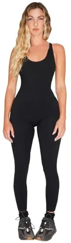 XFSRG Mono Mujer Verano Largo Ajustado Monos Deportivo Jumpsuit Tirantes Elegante Peto una Pieza Entero Bodycon Fitness Casual Fiesta Playa Jumpsuits