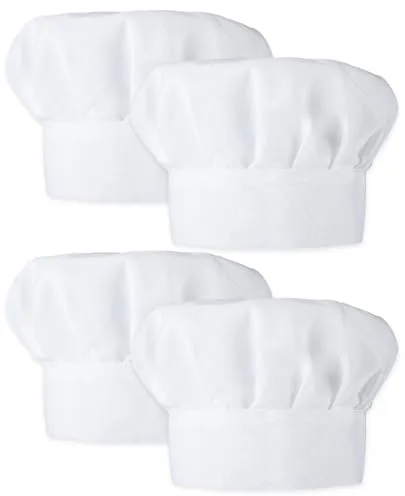 Oruola 4 gorros de cocina para niños, sombrero de cocina ajustable, disfraz de panadero para adultos