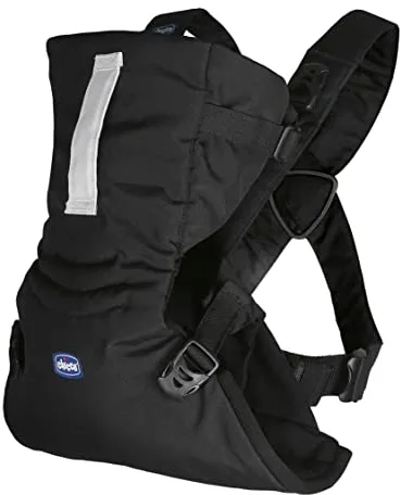 Chicco EasyFit Portabebés Ergonómico de 0 Meses a 9 kg, Mochila porteo Bebé Fácil de Usar para Llevar, Mirando hacia los Padres, Marsupio para infantes, con Sujeción para Cabeza y Cuello, Negro