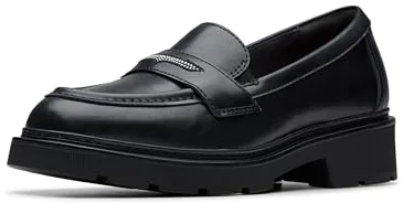 Clarks Lauryl Step, Mujer, Piel Negra, 40 EU