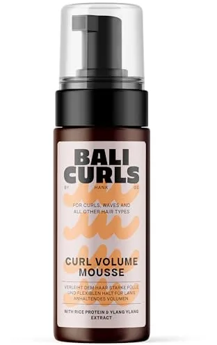 BALI CURLS Volume Foam - Espuma para rizos ligeros - Espuma de rizado aireada para cabello voluminoso - Espuma para el cabello para mayor agarre y resultados de peinado suaves - 150 ml