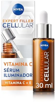 NIVEA Cellular Expert Filler - Sérum Iluminador Facial - Con Vitamina C y E - Sérum Antioxidante - Potencia la Luminosidad - Protege e Hidrata - Piel radiante - Suaviza las Líneas de Expresión - 30 ml