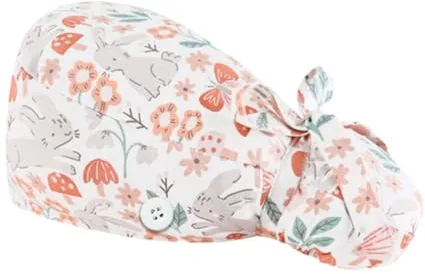 NHQ Paquete de 1 Gorros de Trabajo con Estampado de Gorro,Gorros Quirofano,Gorro Quirofano Mujer,Gorro Ajustable de Absorción de Sudor con Botones para pelo largo