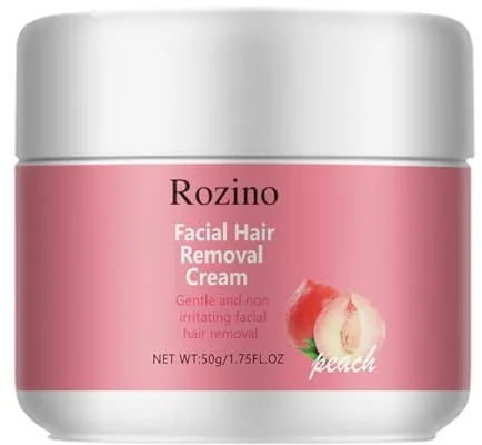 Eliminador de vello facial para mujeres - Crema depilatoria rápida, suave y eficaz, depilación en 5 minutos, calmante y reparadora, para todos los tipos de piel (50 g)