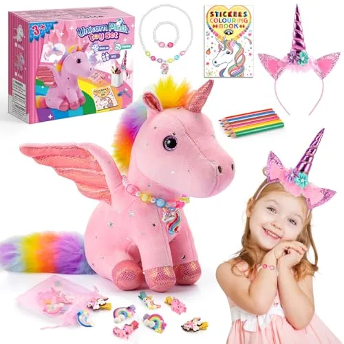 EUCOCO Regalo de unicornio de peluche para niñas, juguetes de unicornio para niños de 3 a 7 años, regalos de cumpleaños de Pascua