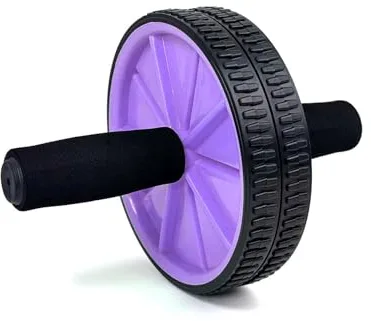 OcioDual Rueda Abdominal, Rodillo Abdominales, Rueda Abdominales con Mango, Ejercicio en Casa, Gym en Casa, Core, Flexibilidad y Fuerza, Roller Gimnasio en Casa, Rodillo Abdominal, Violeta