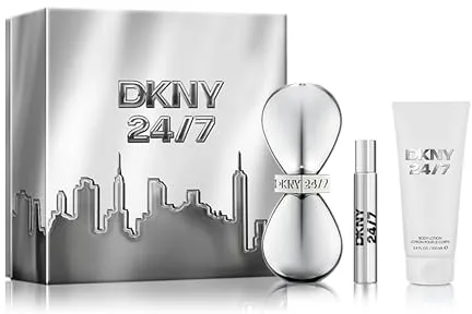 DKNY 24/7 Set de Regalo para Mujer, Eau de Parfum 100 ml + Mini EDP 15 ml + Loción Corporal 100 ml, Perfume Floral Amaderado de Larga Duración