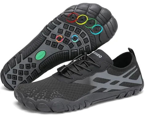 SAGUARO Escarpines Mujer Zapatillas Agua Hombre Secado Rápido Barefoot Zapatos de Agua Antideslizante Escarpines Surf Ligeras Zapatillas Minimalistas para Playa Snorkel Kayak Natación Negro,Gr.39
