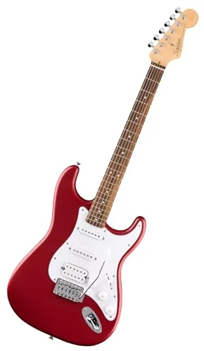 Fender Squier Debut HSS Series Stratocaster Guitarra Eléctrica, Guitarra para Principiantes, con 2 Años de Garantía, Rojo Dakota