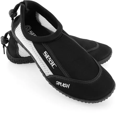 SEAC Splash, Zapatillas para Rocas para Adultos y niños, de Secado rápido, Zapatillas para el mar, la Playa y la Piscina, Gris/Negro, 43