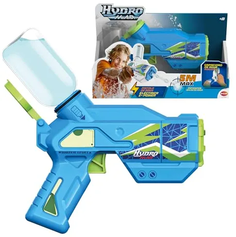 Bizak Hydro M.A.D. Mini Blaster Electrónico, Pistola de Agua con Alcance hasta 5m, Juguete para Juego al Aire Libre, Niños y Niñas +8 Años, (62001153)
