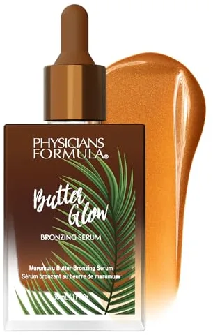 Physicians Formula Butter Glow Bronzing Serum, Bronzer Líquido, Serum con Fórmula Nutritiva Enriquecida con una Mezcla de Mantecas de Murumuru, Cupuaçu y Tucumá, Sunkissed Glow