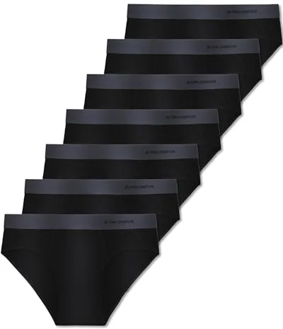 FM London Pack de 7 Slips para Hombre Esenciales – Calzoncillos para Hombre Slip Modernos y Sin Etiquetas – Pack de Calzoncillos Ricos en Algodón con Cintura Elástica Antideslizante