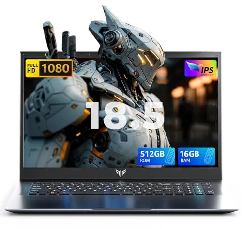 ACEMAGIC AX18 Ordenador Portátil 16GB RAM 512GB SSD - 18.5" para Estudiantes y Oficina (Procesador Intel N150,Batería 8000mAh), Portátil con HDMI, Laptop USB-C, Pantalla Full HD y 3X USB3.2