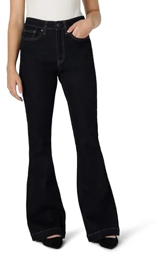 Amazon Essentials Vaqueros Acampanados de Tiro Alto Muy Elásticos Mujer, Lavado Enjuagado, 42-44