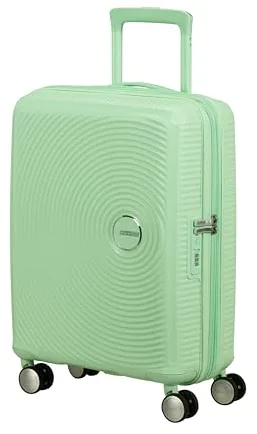 American Tourister Soundbox - Valigia Cabina 55 x 40 x 20/23 cm - Trolley Rigido per EasyJet e la maggior Parte Delle compagnie aeree, Espandibile, 35.5/41L, Verde (Pastel Green)