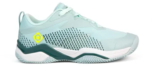 Izas Gratal Zapatillas de Padel para Hombre Mujer con Cordones y Suela Antideslizante. Deportivas Ligeras y Transpirables de Alto Rendimiento. Zapatos Unisex para Pádel Color Verde Agua