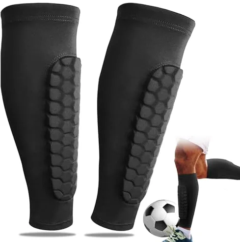 jatimdotin 1 par de Protectores Tibias de Fútbol, Espinilleras para Esquiar, Funda de Protección de Pantorrillas, Espinilleras para fútbol, Baloncesto, Deportes (Talla: L)