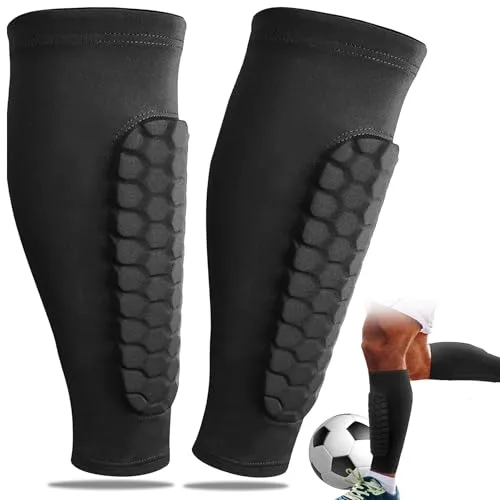 jatimdotin 1 par de Protectores Tibias de Fútbol, Espinilleras para Esquiar, Funda de Protección de Pantorrillas, Espinilleras para fútbol, Baloncesto, Deportes (Talla: XL)