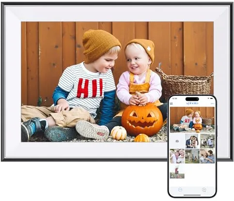 Dragon Touch Marco de Fotos Digital WiFi de 10,1 Pulgadas, Pantalla táctil IPS HD, rotación automática, Compartir Fotos y vídeos al Instante, Memoria de 16 GB para Familiares y Amigos