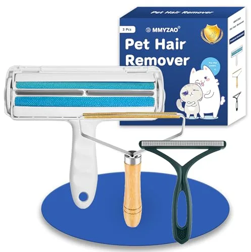 Mmyzao Quita Pelos Mascota 3 Piezas Cepillo para Gatos Perros,Recoge Pelos Mascotas para Ropa,Sofá,Coche,Cama,Alfombra