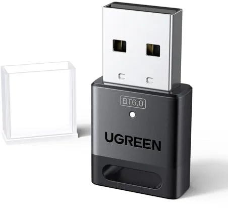 UGREEN USB Bluetooth 6.0 Adaptador para PC Adapter Dongle Solo Sirve para Windows 11/10/8.1 Compatible con Mando de PS5 PS4 Teclado Ratón Altavoces Auriculares