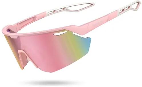 Lamicall Polarizadas Gafas de Sol para Ciclismo - [24g Ultraligero] UV400 Protección, TR90-Marco, Almohadilla Nasal Ajustable, Gafas de Sol Deportivas Mujeres Hombres para Pesca/Running/Senderismo