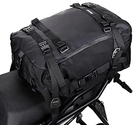 ENJOHOS Bolsa Moto Asiento Trasero 10/20/30L Mochila Moto Impermeable Bolsa de Sillín de Equipaje Motos Multifuncional Bolsa Sobredeposito Motocicleta Modular para Portaequipajes Trasero, Negro-30L