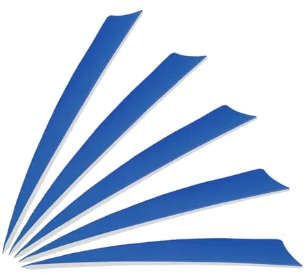 PATIKIL 25pcs Plumas de Flecha, 12.7cm 5" Paleta de ala Derecha Pavo Fletch Accesorio Deportivo de Tiro con Arco Fletching para Bricolaje Tiro al Objetivo Caza Deporte, Azul Claro