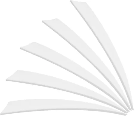 PATIKIL 25pcs Plumas de Flecha, 12.7cm 5" Paleta de ala Izquierda Pavo Fletch Accesorio Deportivo de Tiro con Arco Fletching para Bricolaje Tiro al Objetivo Caza Deporte, Blanco