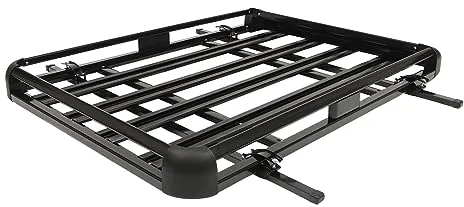 LKHDONG Baca de 140 x 135 cm, cesta de techo para coche, ancho ajustable, portaequipajes de aluminio hasta 150 kg, cesta de equipaje para modelos SUV con portaequipajes incorporados