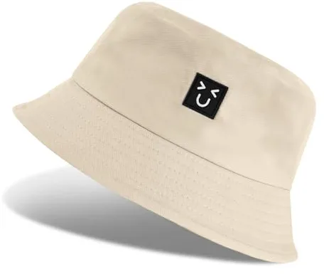 Nadeer Gorro de Pescador Mujer Sombrero de Pescador Plegable Sombrero de Cubo Algodón Bucket Hat para Hombre Unisex Verano Senderismo al Aire Libre(Beige-A,Talla única)